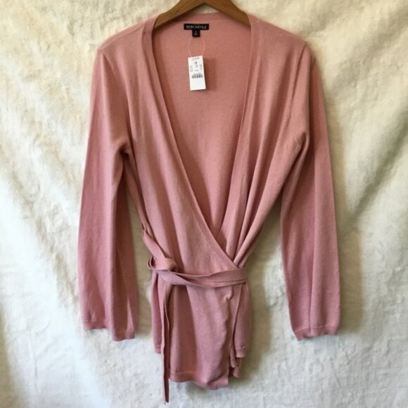 J.Crew Mercantile Pink Wrap Belted Cardigan - Picture 1 of 9